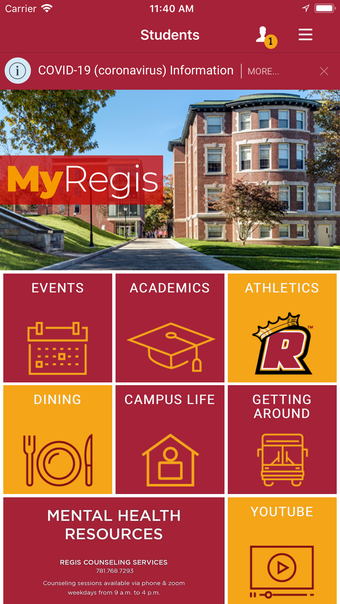 MyRegis the Regis College app