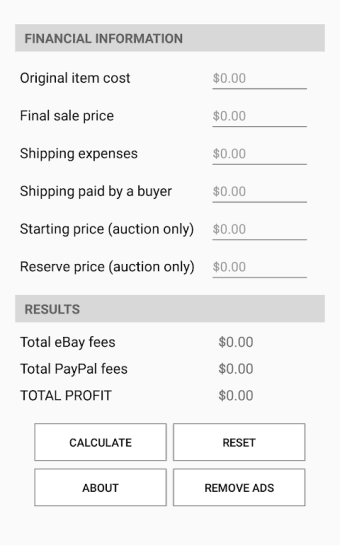 Fees Analyzer for eBay sellers