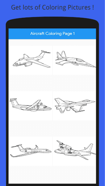 Aircraft Drawing Coloring Book