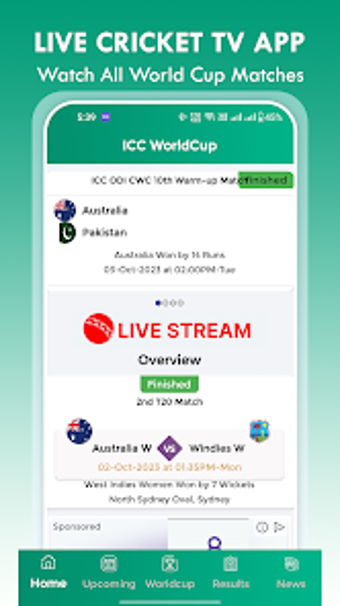 Live Cricket TV: WorldCup 2023