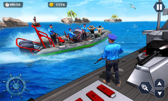 US Police Cop Boat Chase Games