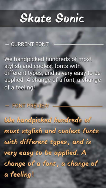 Skate Sonic Font for FlipFont,Cool Fonts Text Free