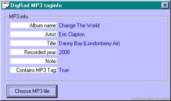 DigRad MP3 Tag Info