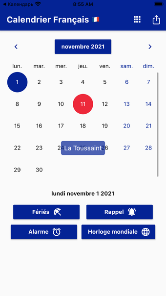 Calendrier Français