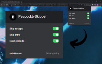 Peacock TV Skipper: skip ads, intros & more