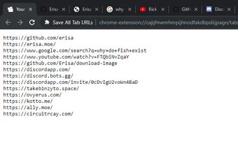 Save All Tab URLs