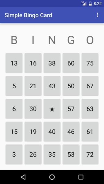 Simple Bingo Card