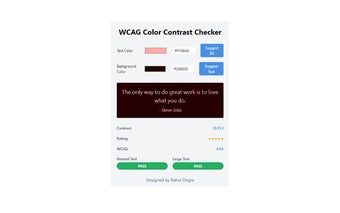 WCAG Color Contrast Checker