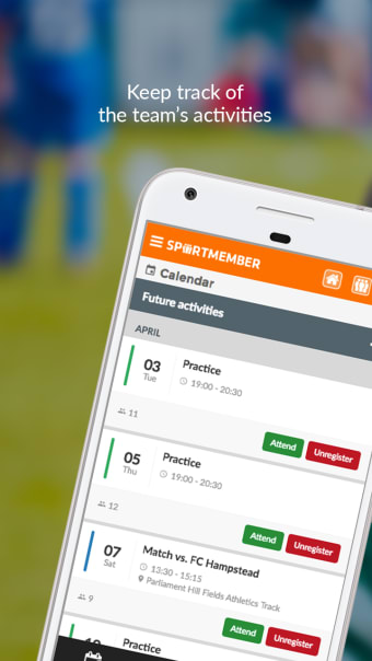 SportMember - Mobile team app