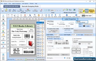 Library Books Barcode Maker Software