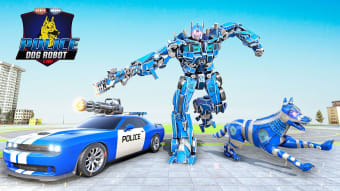 Police Dog Robot Car Game