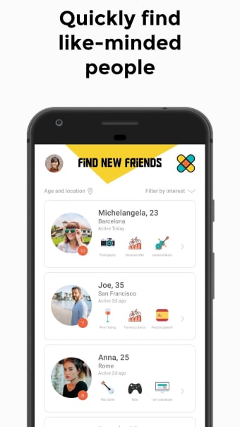 FriendZone - Find Friends Based On Your Interests