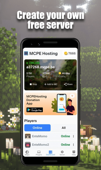 MCPEHosting - Create your own MCPE Server