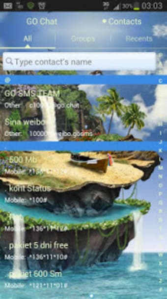 Tropical Theme GO SMS Pro