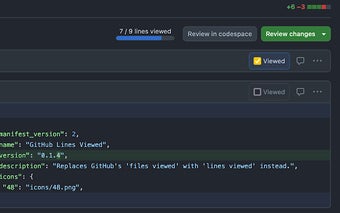 GitHub Lines Viewed