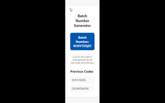 Batch Number Generator