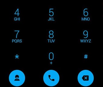 Dialer Theme Flat Black Blue