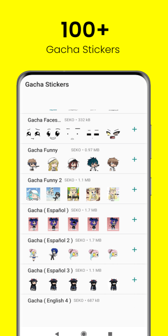 Gacha Stickers to chat with friends