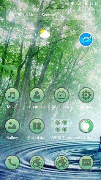 Forest Green Frees theme-APUS Launcher theme