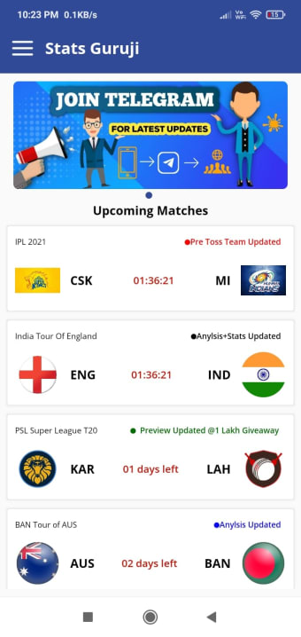 Stats Guruji - Prediction Cricket App
