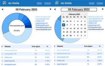 No Limits - Web Tracker and Personal Notebook