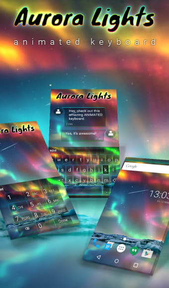 Aurora Light Animated Keyboard  Live Wallpaper
