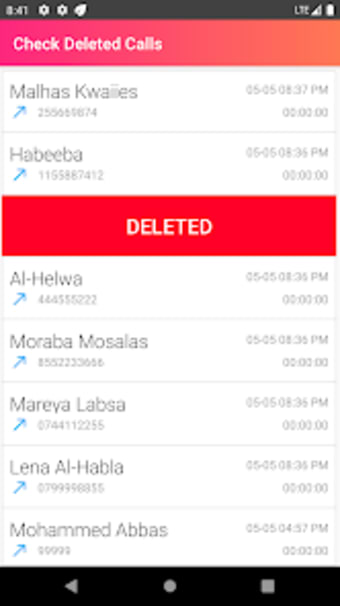 Check Deleted Calls