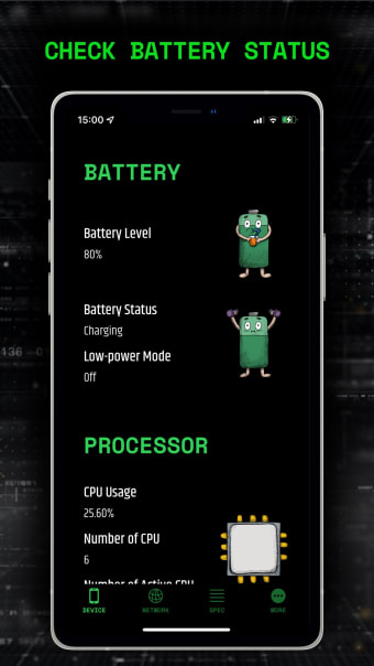 Battery  CPU Usage Widget