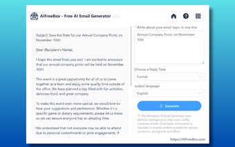 Free AI Email Writer Generator -AIFreebox