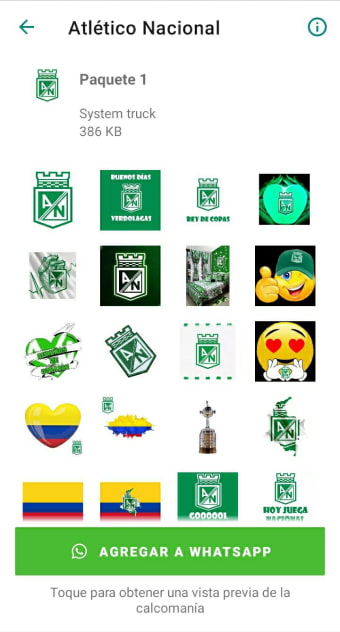 Stickers Atlético Nacional