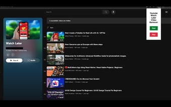 Youtube Watch Later Video Remover