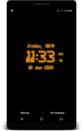 Pixel Digital Clock Live Wallpaper