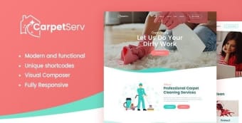 CarpetServ | Cleaning Company, Housekeeping & Janitorial Services WordPress Theme