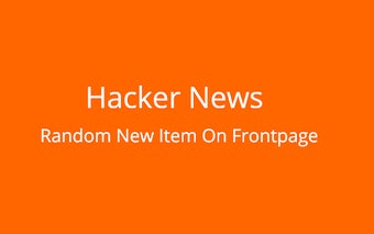 Random New Items in Hacker News Frontpage