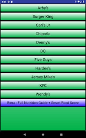 Whole 30  Fast Food App
