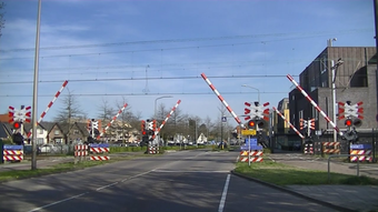 railroad crossing dutch and germany