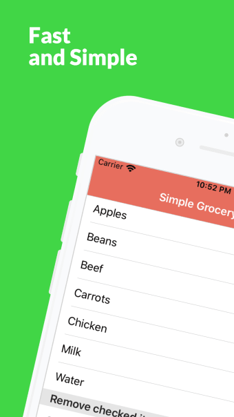 Simple Grocery List - App