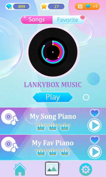 Lankybox Piano Game Tiles