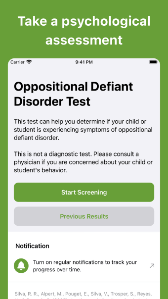 Oppositional Defiant D. Test