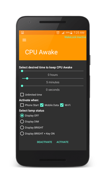 Wake Lock - CPU Awake