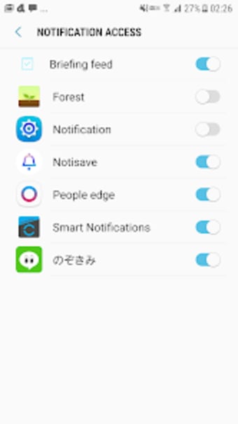 Notification Access Settings S