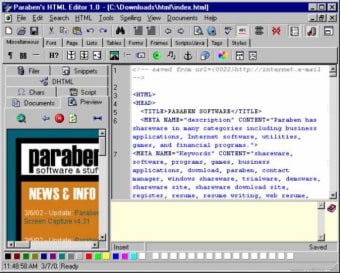 Paraben's HTML Editor