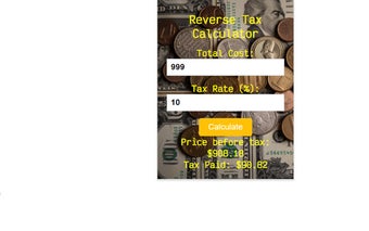 Reverse Tax Calculator