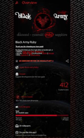 Black Army Ruby - Icon Pack