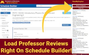 Rate My Gopher UMN Professor Ratings