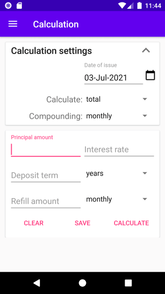 Compound interest calculator