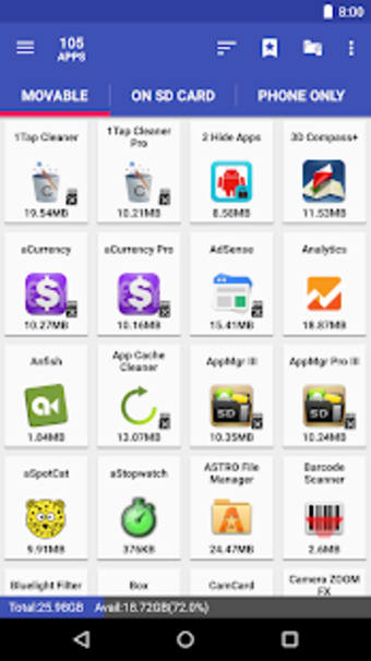 AppMgr Pro III App 2 SD Hide and Freeze apps
