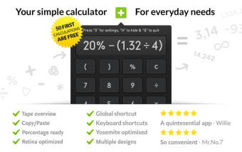 Calculator Everyday & Percentage Calculations