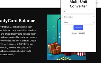 Ready Card Balance - Multi Unit Converter