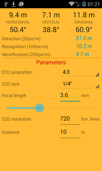 Lens Calculator (CCTV)